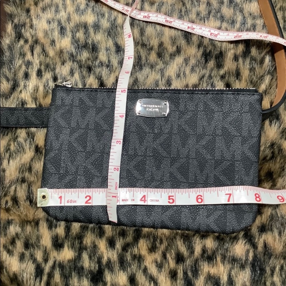 Michael Kors Women's Black MK Chain Belt Bag Purse